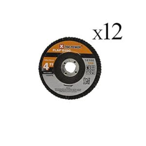 Xtra-Power 18100 Flap Disc , 4"/110 mm (Black, Pack of 12)