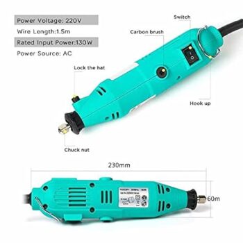 KROST 252PCS Multifunctional Mini Rotary Tool Die Grinder Tool Kits with flexible shaft