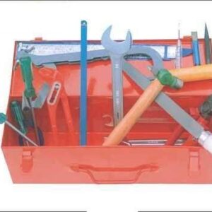 KROST TC41B Metal Toolkit for Garage,Industrial and Domestic Uses with A Metal Tool Box, 21 Piece, Red