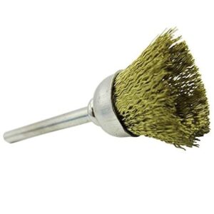 KROST Copper Bowl Type Steel Wire Wheel for Dremel and Rotary Tool (Golden)