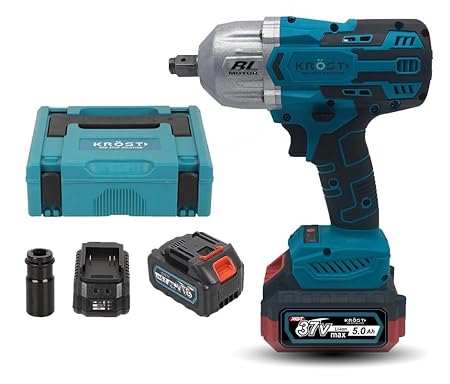 Krost Pro 1000Nm Torque Cordless Impact Wrench with 37V Dual Battery Kit