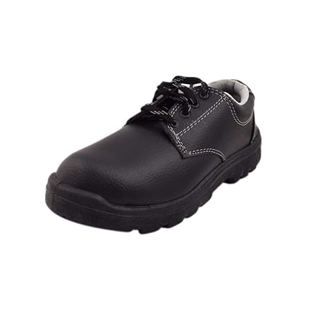 Krost Industrial Steel Toe PVC Moulded Safety Shoes with Freebie Safety Jacket. (7") Black - Image 3