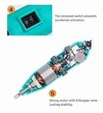 KROST 252PCS Multifunctional Mini Rotary Tool Die Grinder Tool Kits with flexible shaft