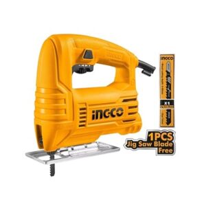 INGCO Jig Saw, Corded Jigsaw with Scale Ruler, 400W | 800-3000rpm | With 1pcs Saw Blade, Bevel Cutting: ±45°, Max Cutting Depth 55mm for Wood