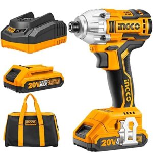 Ingco CIWLI2001 Lithium-ion impact wrench – Voltage:20V Square Drive:1/2″