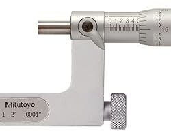 Mitutoyo 117-108 Uni-Mike, Friction Thimble, 1-2″ Range, 0.0001″ Graduation, -0.0002″ Accuracy