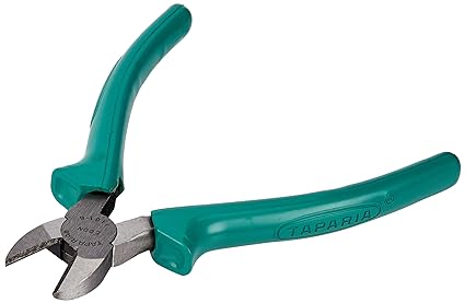 Taparia 1101-6 Steel (165mm) Side Cutting Plier (Green and Silver)