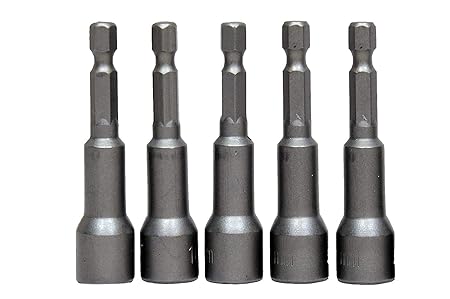 Xtra Power 8MM HEX NUT Driver Socket SPANNERMAGNET Head TIP Drill BIT Tools 5PCS