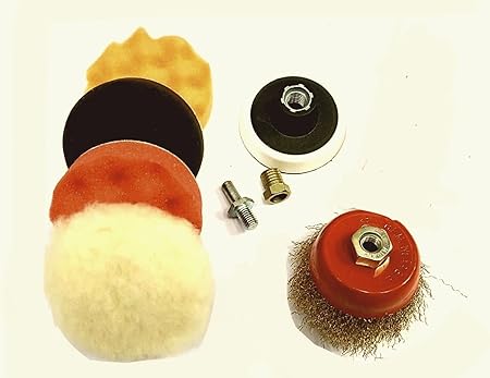 Krost Exclusive 3" POLISHING,Buffing KIT Combo with Assorted POLISHING Accessories for Cars and Motorbikes