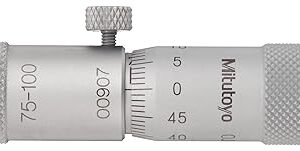 Mitutoyo 133-144 Tubular Vernier Inside Micrometer, 75-100mm Range, 0.01mm Graduation, -0.004mm Accuracy