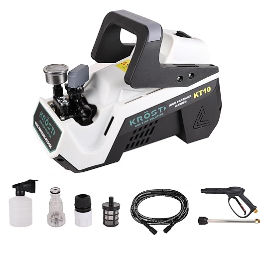 KROST 2500 Watt, Pressure 220 BAR Washer High Pressure Pump with 25mtr Pipe,Heavy Duty Deep-Cleaner Washing Machine for Cars, Bikes, Floor & Home | Copper Winding (Pressure Washer with 75FT Pipe)