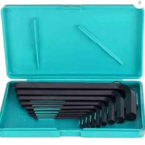 TAPARIA KM-9V Black Finish Hex Steel Metric Allen Key Box Packing Set - Pack of 9