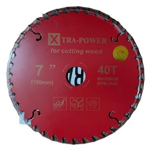 Xtra Power TCT Saw Blade | Wood Cutting Blade 7 Inch (40 Teeth)