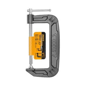 INGCO G-Clamp, 5″/125mm Heavy Duty G-Clamp, T-Bar Handle for DIY Carpentry Woodwork Building
