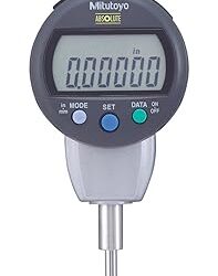 Mitutoyo 543-472B Absolute Digimatic Indicator, ID-C Standard Type, #4-48 UNF Thread, 3/8″ Stem Dia., Flat Back, 0-1″ (0-25.4mm) Range, 0.00005″ (0.001mm) Resolution, +/-0.0001″ Accuracy, Meets IP42 Specifications