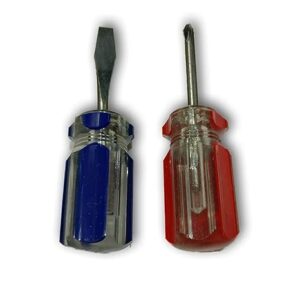 KROST small stub set Plastic Mini Stubby Screwdriver Set (Red, 2 Piece)