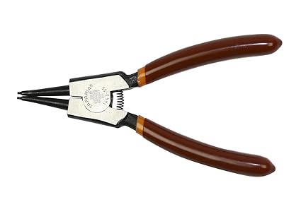 Taparia 1443-5S External Straight Nose Circlip Plier (21 x 7 x 1.1 Centimeters) – Silver and Brown