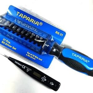 Taparia Set of 2 Hand Tool Combo (31 Piece Steel Bit Screw Driver Set(BS-31)/Digital Tester(MDT-81))