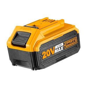 Ingco FBLI2002/FBLI20021 Lithium-Ion Battery Pack, 20V 4.0Ah Battery, Compatible With 20V Power Tools, Led Battery Power Indicator, Charger Not Included