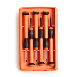 Taparia PSF6 Steel Precision Screw Driver Set (Orange, Pack of 6)