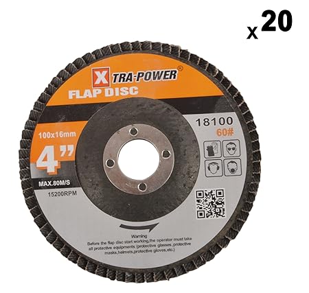 XTRA POWER Metal Flap Disc, Black - Pack of 20 - Image 6