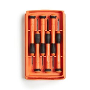 Taparia PST6 Steel Precision Screw Driver Set (Orange and Black, Pack of 6)