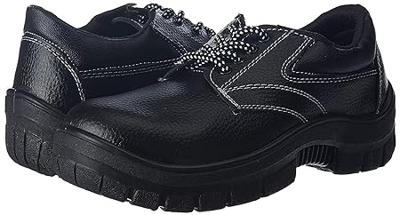 Krost Industrial Steel Toe PVC Moulded Safety Shoes with Freebie Safety Jacket. (7") Black - Image 5