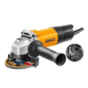 INGCO Angle Grinder, 100mm | 900W | 11000 RPM Power Grinder, Electric Metal ​Grinder with 1pcs Auxiliary Handle
