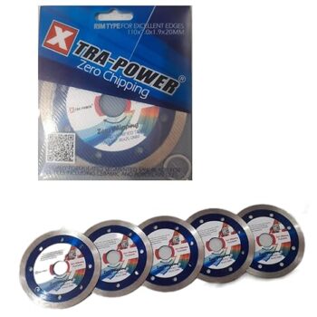 Xtra Power Zero Chipping Tile Blade Rim (Pack of 5)