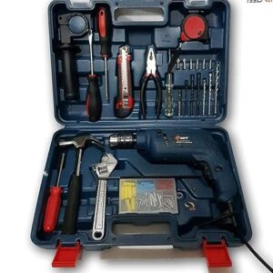 Kpt 13mm Kit Kdk 13h Impact Drill Machine Kit With Various Accessories, Blue