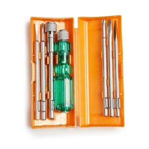 TAPARIA Tools ScrewDriver Set with Neon Bulb – 840 (Silver and Green)