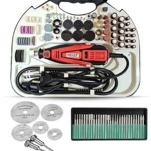 KROST 250pcs Multi Tool Die Grinder Rotary Tool Kit & Diy Crafts Works Accessory Kit With Diamond Coated Burr Set & 6Pcs Hss Circular Saw Blade