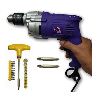KROST 13+t24+2 sd bits Plastic Drill Machine Home Tool Kit with Speed Control (Purple)