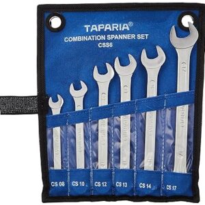 Taparia CSS6 Steel 8 to 17 Combination Spanner Set (Silver, Pack of 6)