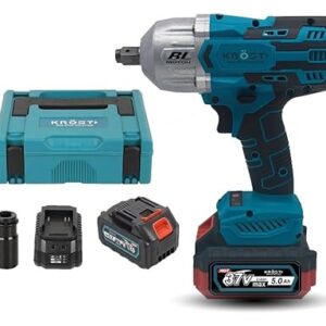 Krost Pro 1000Nm Torque Cordless Impact Wrench with 37V Dual Battery Kit