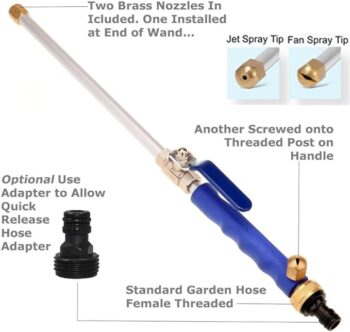 KROST High-Pressure Washer Garden Hose Spray Gun with High-Pressure Nozzle Sprayer for Car Washing, Plant Watering, Deck, or Sidewalk Cleaning - Image 3