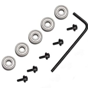KROST 5Pcs Router Bits Bearing,Top Mounted Ball Bearings Guide for Router Bit Bearing Repairing Replacement Accessory Kit (9/32″)