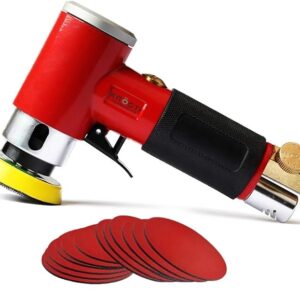 KROST Mini 3″ Pneumatic Polisher, Portable Air Sander Kit with Grinding Disc for Mechanical Sanding, Polishing