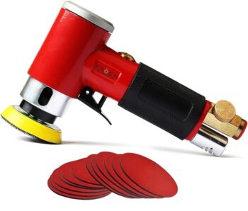 KROST Mini 3" Pneumatic Polisher, Portable Air Sander Kit with Grinding Disc for Mechanical Sanding, Polishing