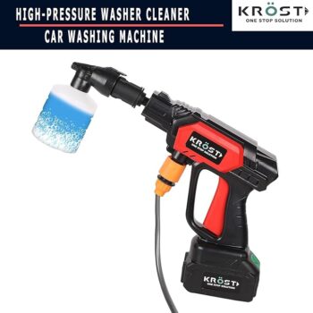 KROST 21V Portable Cordless Pressure Washer, High Pressure Car Washer, Suitable for Car Washing Gardening Fences Siding - Image 5