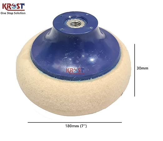 KROST 7" Felt buffing pad wheel disc for polishing stainless steel,metal,marble, glass, ceramic, angle grinder abrasive rotary tool accessory 7" - Image 3