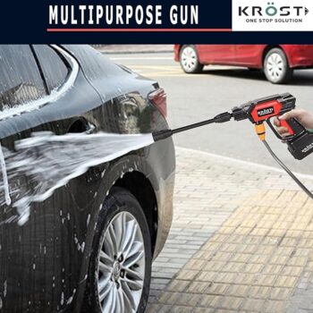 KROST 21V Portable Cordless Pressure Washer, High Pressure Car Washer, Suitable for Car Washing Gardening Fences Siding - Image 4