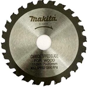Makita Wood Cutting TCT Saw Blade 4″/100 mm 24 Teeth 110X20X24T