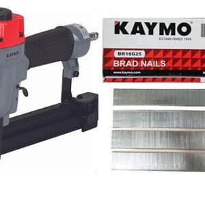 Kaymo Pneumatic Brad Nailer ECO-PB18G50 With 18 Gauge Brad Nails (Brad Nailer ECO-PB18G50 With Nails F-25mm)