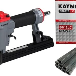 KAYMO ECO-PS8016 80 Pneumatic Stapler Gun Series 6-16mm with 80 Series 8012LC Staple Size 9mm (7500 Pieces)