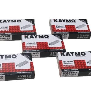 Kaymo Stapler Pin 23/8-H Havy Duty Staple Pins 23 Series H – 8mm – Pack of 5 (Staples Pins 5000)