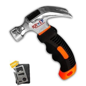 Krost™ Mini Claw Hammer | Emergency Car Window Breaker | Stubby Short Handle Hammer.