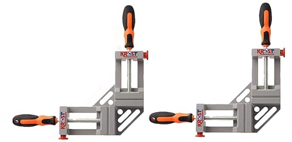 KROST 2pcs Double Handle Corner Clamp, 90 Degree Quick Release Clamp For Welding, Wood-Working & Photo Framing