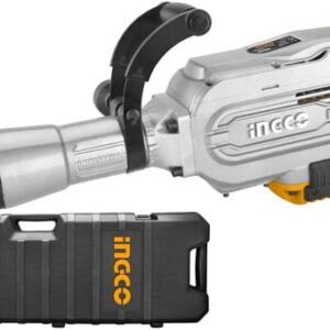 INGCO 1700W 16KG Electric Demolition Breaker PDB17008 with 2 pcs chisel HEX cuck system Impact rate:1400bmp Impact force:45J heavy duty industrial use