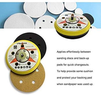 Krost High Density Hook & Loop Interface/Dust Free Damping & Protection Sanding Pad Pad for Orbital Sanders (6" Hook & Loop Interface Pad)